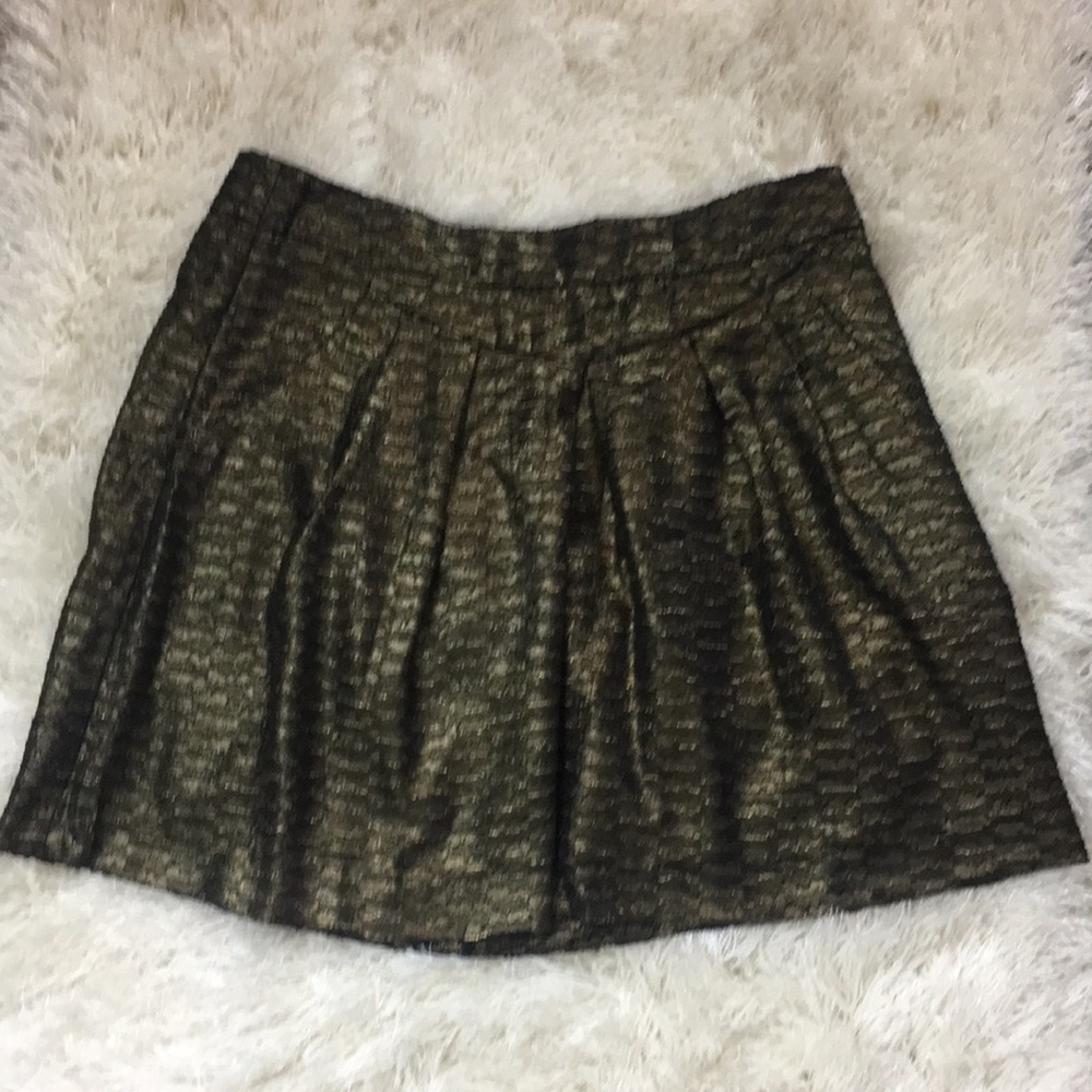 GAP Gold + Black Pattern Skirt
